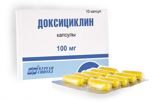 Упаковка таблеток доксициклин