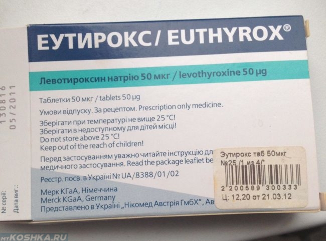 Препарат левотироксин в таблетках